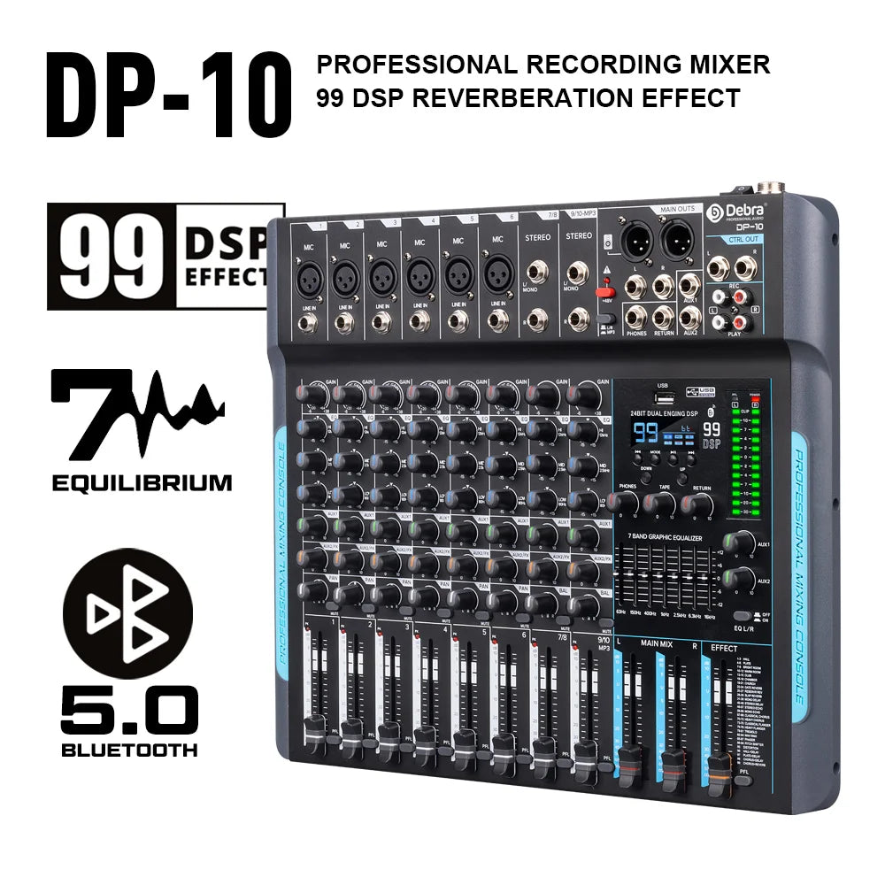 Debra 99 DSP Audio Mixer DJ Controller DP-10 10