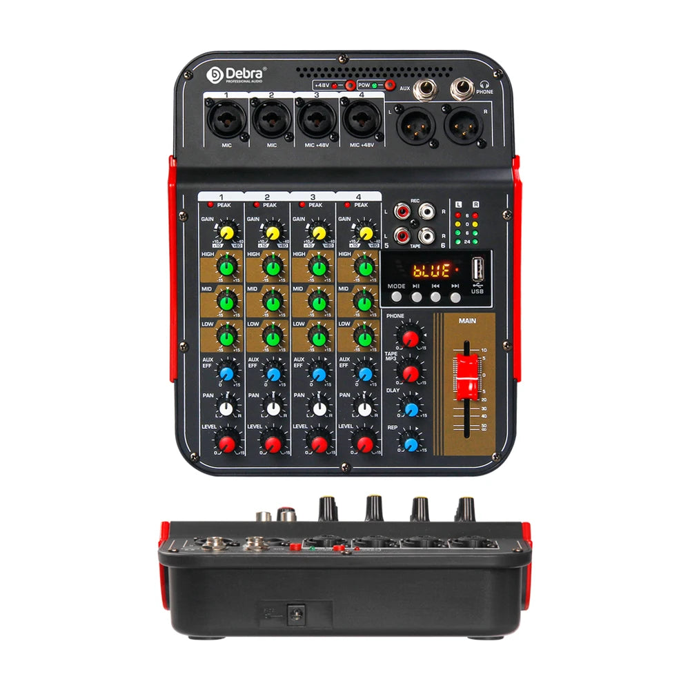 Debra 6-channel audio mixer with 48V phantom power