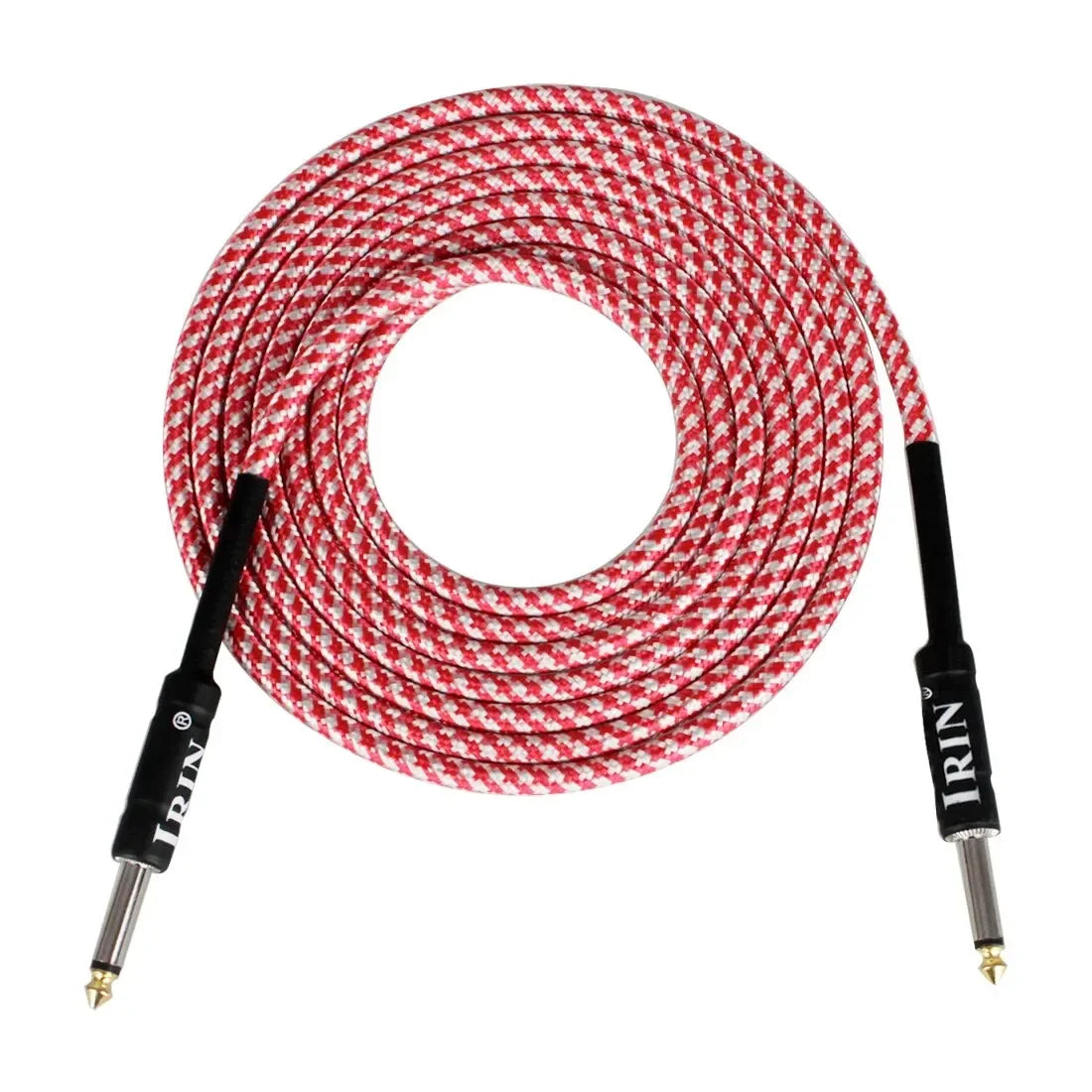 IRIN 3M/6M/10M Audio Cable 6.5mm Plug No Noise Audio Wire Cord Musical Instrument Accessories Parts for Electric Guitar Bass