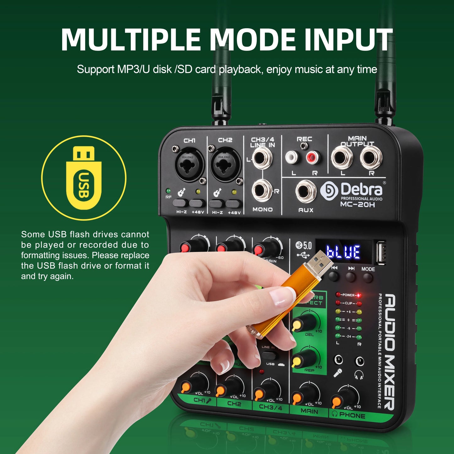 Debra DJ Console UHF Audio Mixer