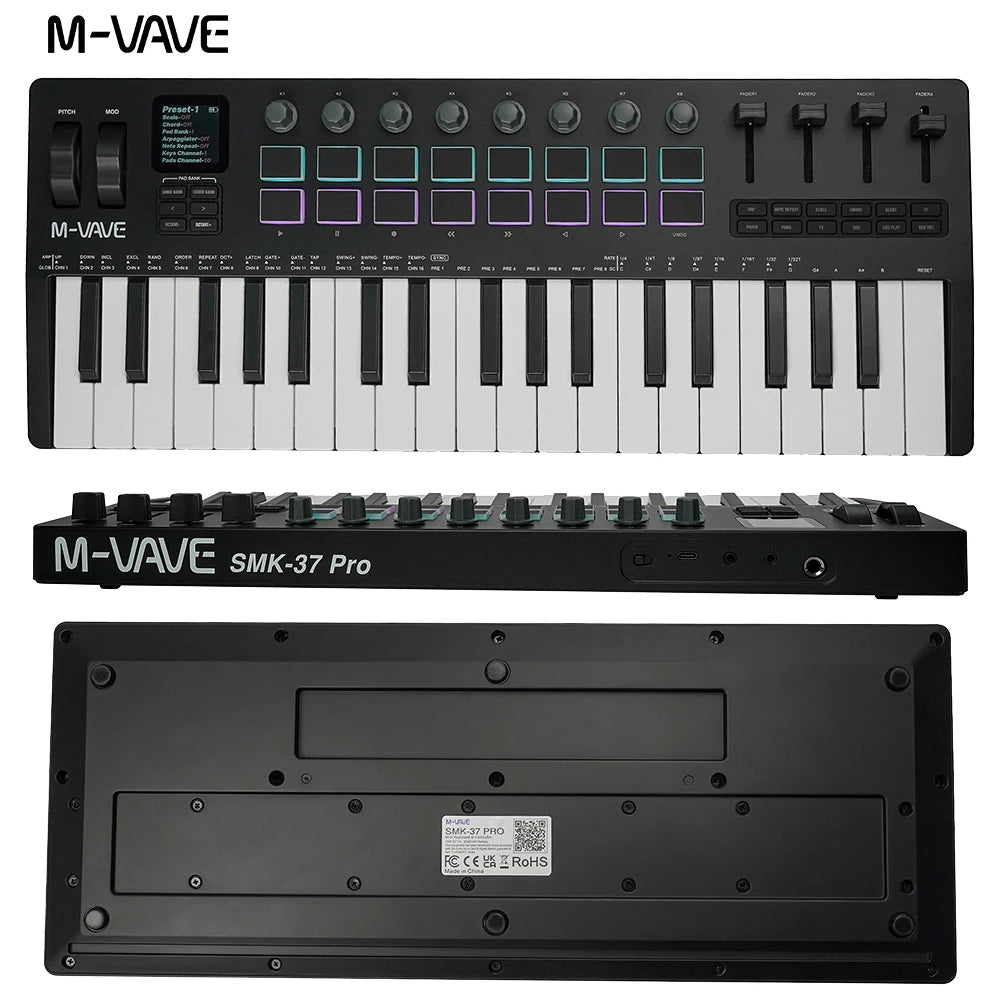 M-VAVE SMK-37 PRO MIDI Controller Keyboard