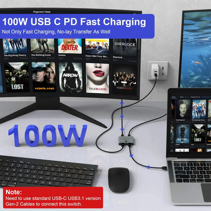 8K USB C Switch Bi-Directional USB-C