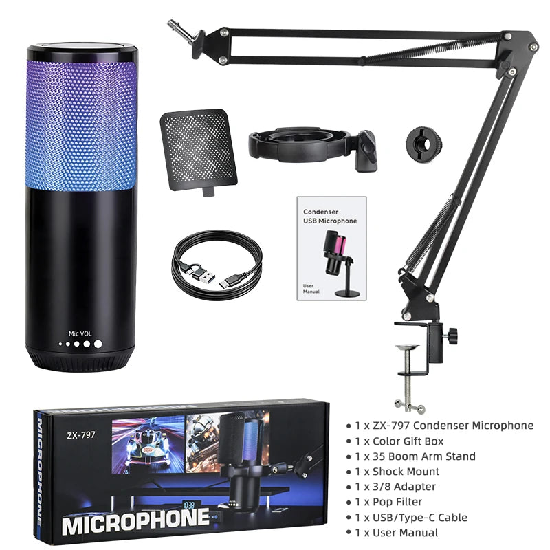 GAM-ZX798 Multi functional Desktop Microphone