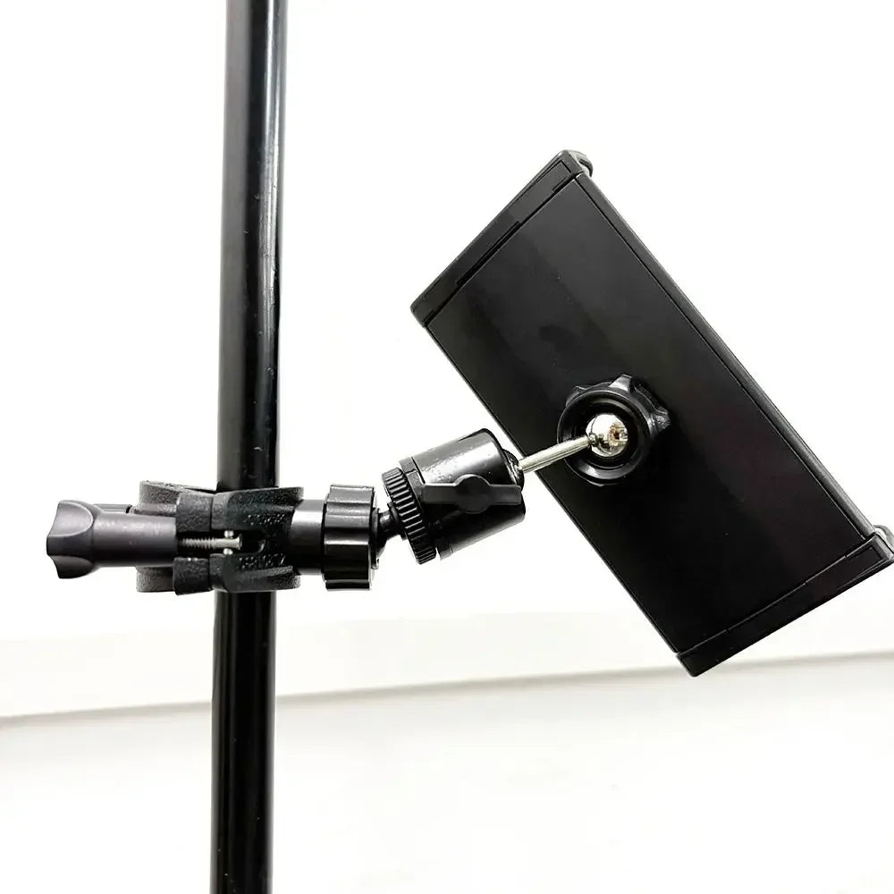 NEW 360-Degree Rotable Tablet Mount Holder Universal 1/4 Thread Phone Holder Adjustable Microphone Stand Podcasting