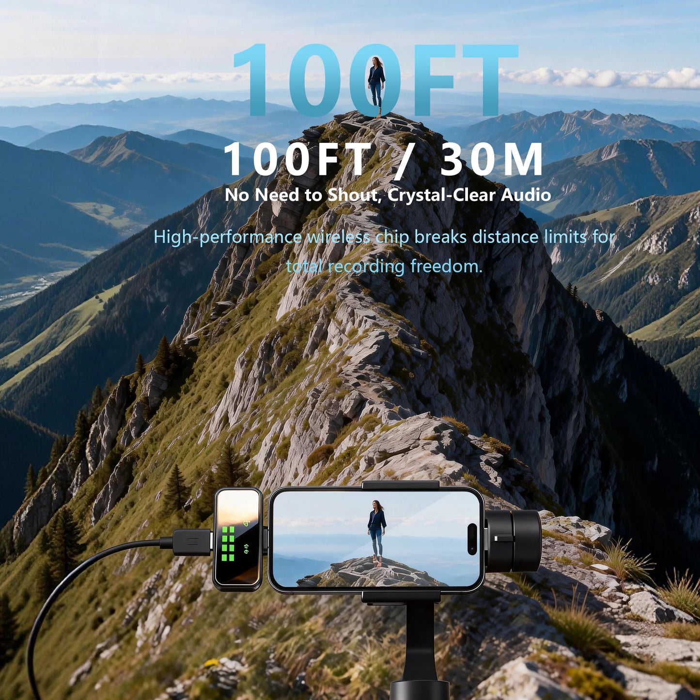 Wireless Mini Microphone for Audio Video Recording