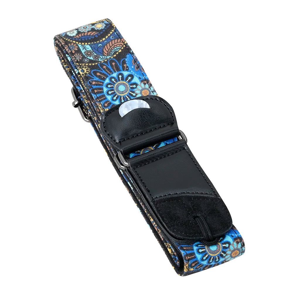 Electric Guitar Strap Embroidered Guitar Strap National Style Shoulder Strap Acoustic Guitar Straps Guitar Accessories