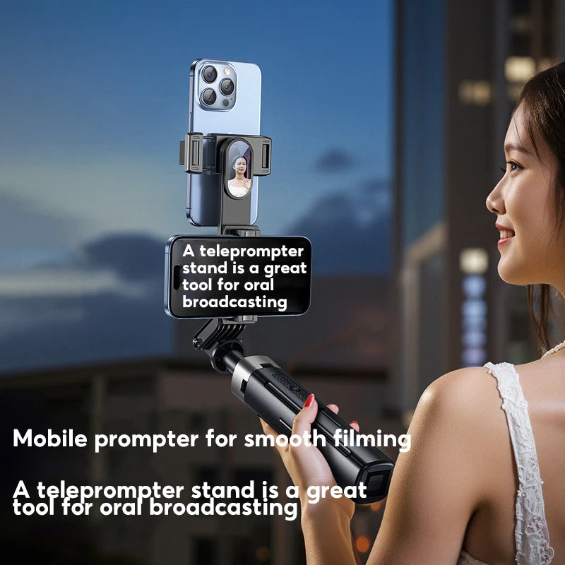 Mobile phone holder oral teleprompter live tripod