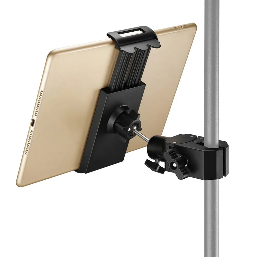 NEW 360-Degree Rotable Tablet Mount Holder Universal 1/4 Thread Phone Holder Adjustable Microphone Stand Podcasting