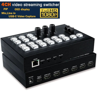 1080P HDMI Video Live Switch 4 in 2