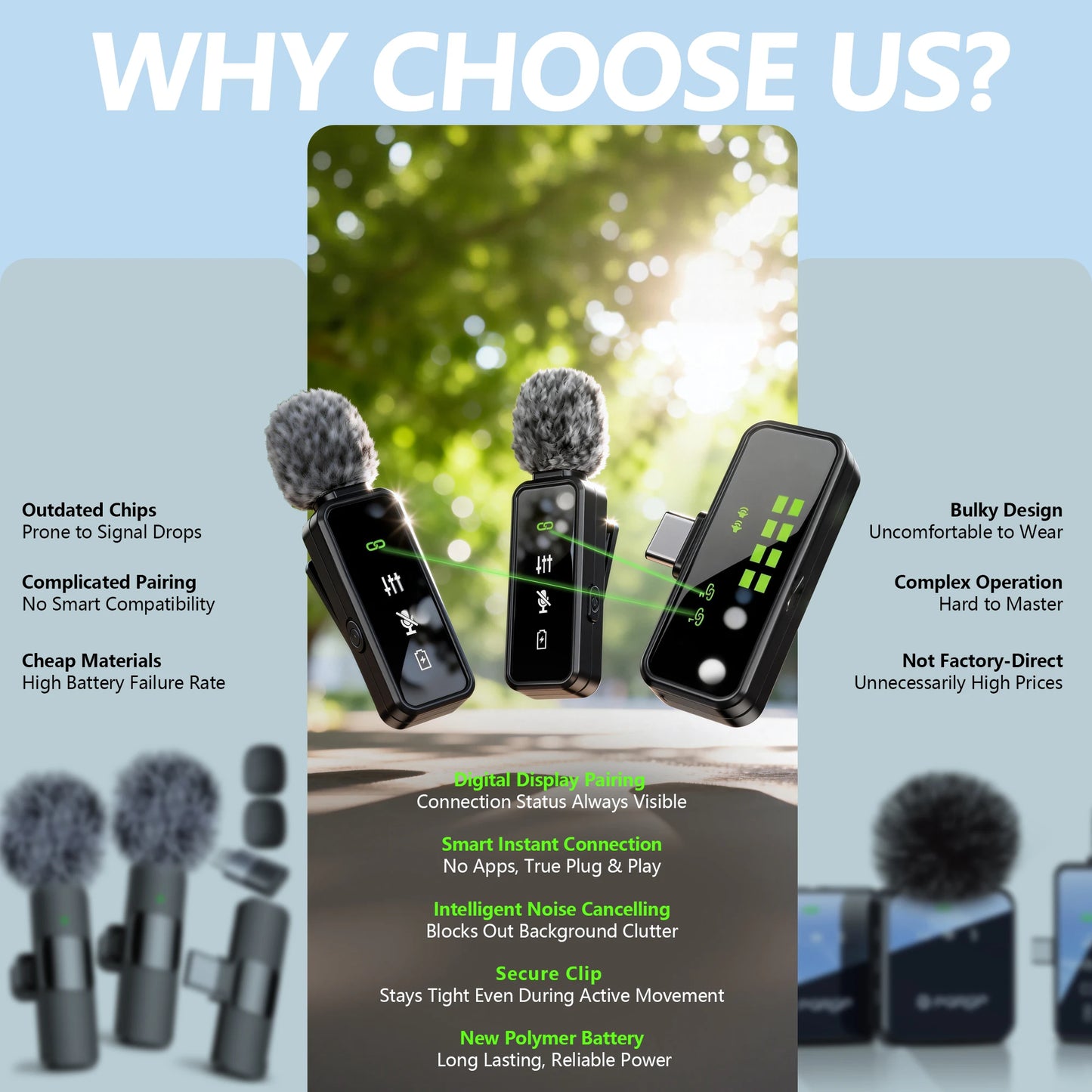Wireless Mini Microphone for Audio Video Recording