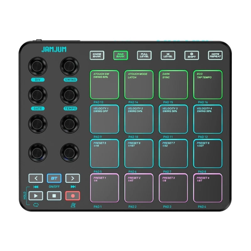 1Pc MIDI Controller RGB Keyboard Portable