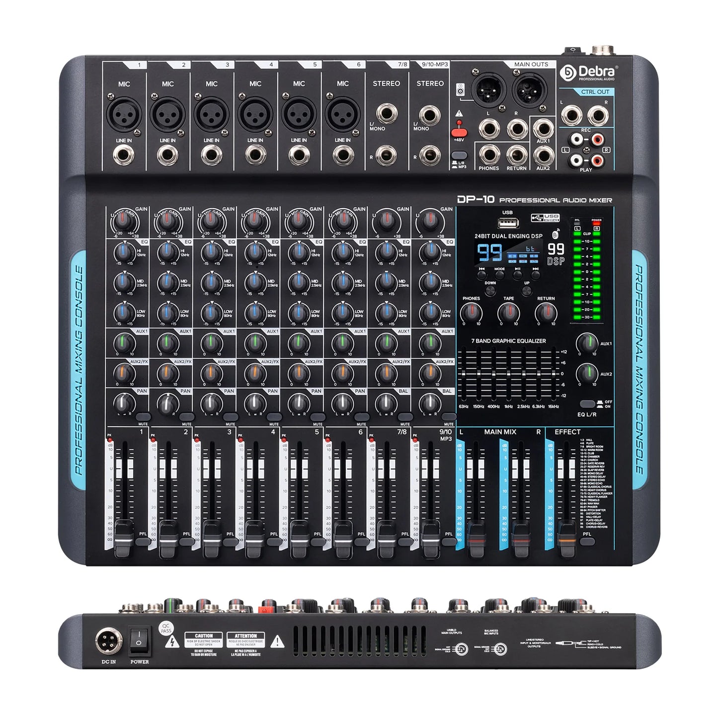 Debra 99 DSP Audio Mixer DJ Controller DP-10 10