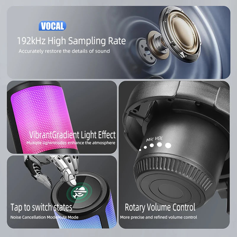 GAM-ZX798 Multi functional Desktop Microphone