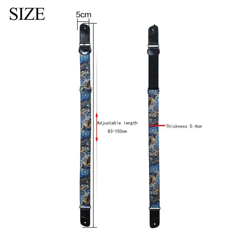 Electric Guitar Strap Embroidered Guitar Strap