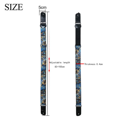 Electric Guitar Strap Embroidered Guitar Strap