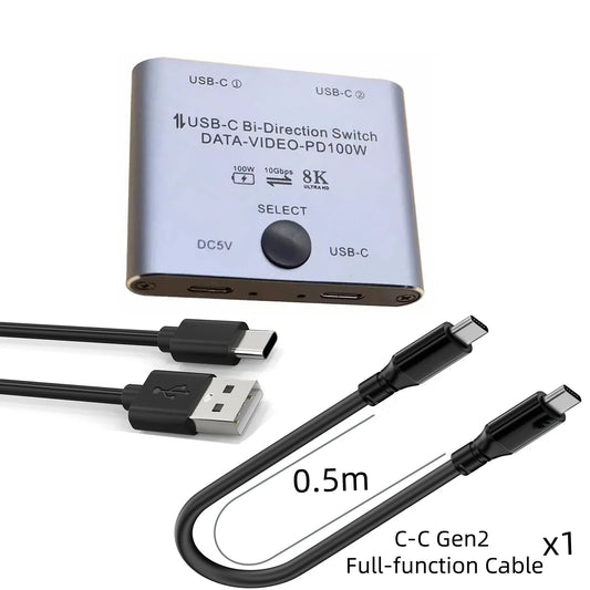 8K USB C Switch Bi-Directional USB-C