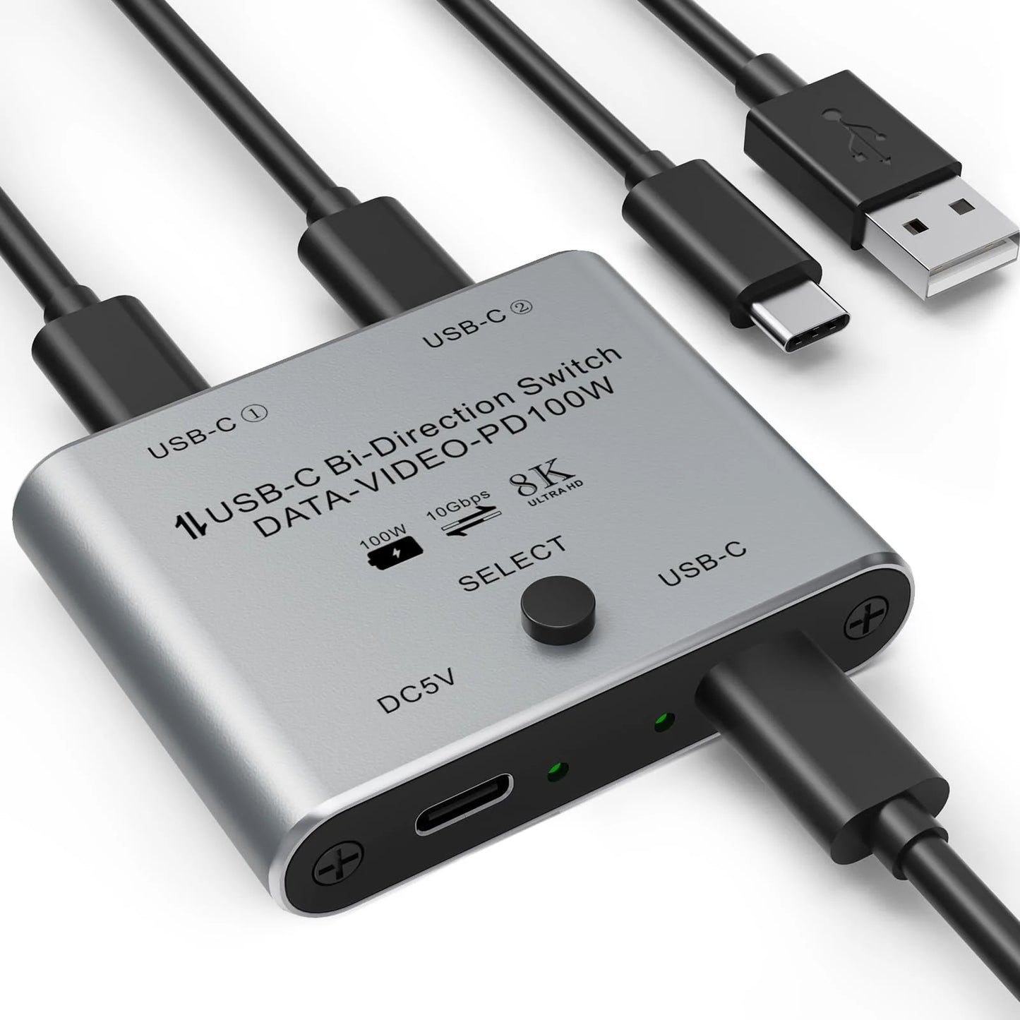 8K USB C Switch Bi-Directional USB-C