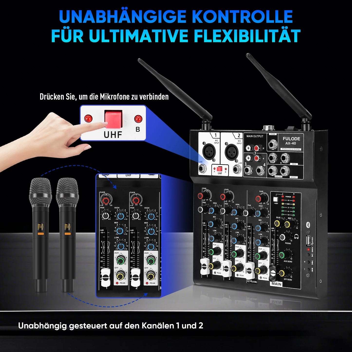 FULUODE AX-40 Mixer and microphone kit