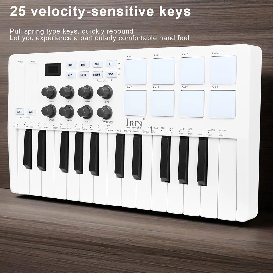 IRIN SMK-25 MIDI Pad Controller Keyboard