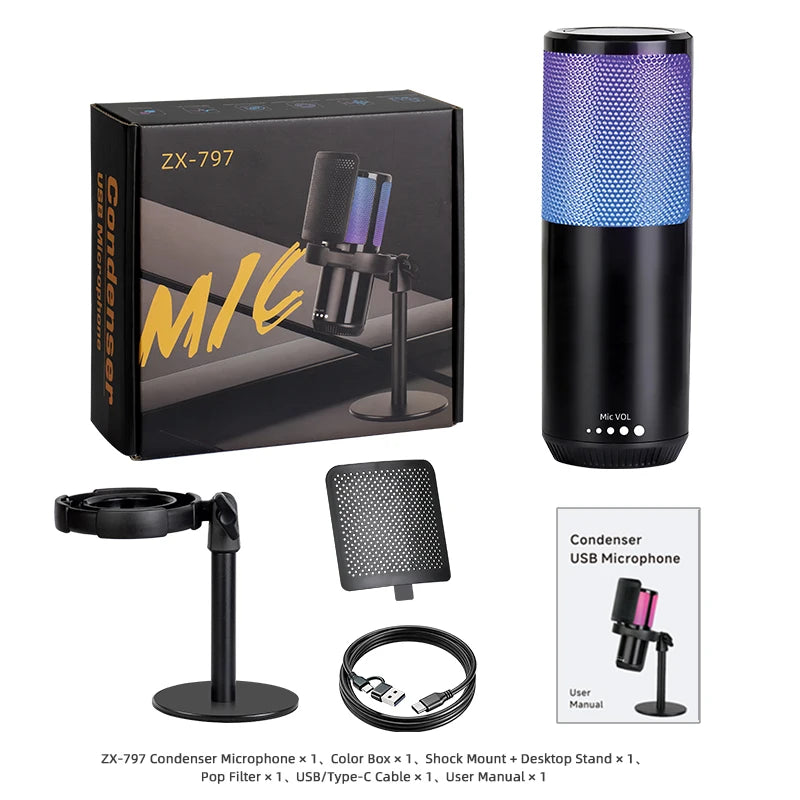 GAM-ZX798 Multi functional Desktop Microphone