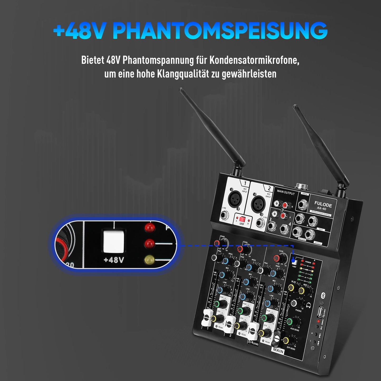 FULUODE AX-40 Mixer and microphone kit