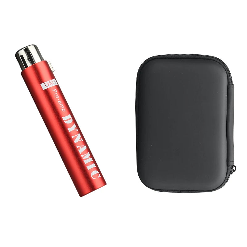 DM1 microphone -28dB preamplifier, plug and play and noise cancelling, for dynamic microphones and 48V phantom power supply