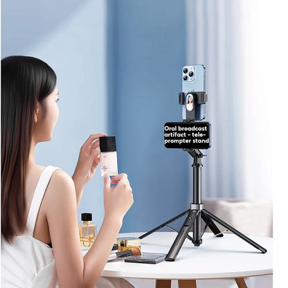 Mobile phone holder oral teleprompter live tripod